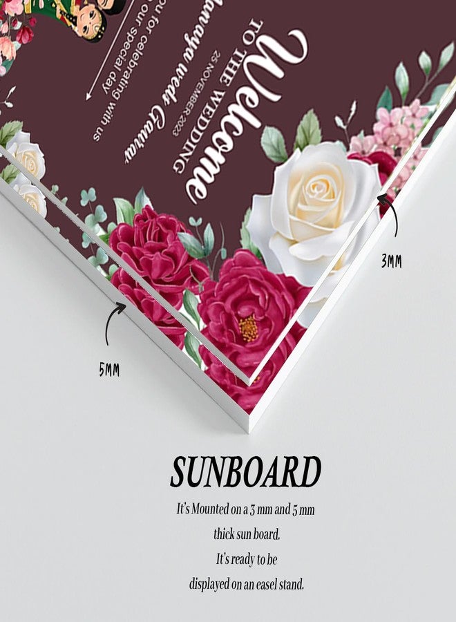 ثيم ماي بارتي لوحة ترحيب مخصصة لحفل زفاف هندي من تصميم Theme My Party - لوحة ترحيب مخصصة لحفل زفاف هندي - لوحة ترحيب مخصصة لحفل زفاف هندي لتزيين حفل الزفاف - Image 5